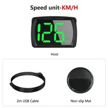 자동차속도계 UHD 헤드업디스플레이 호환 WYOD 2023 최신 GPS HUD 디지털 속도계 플러그 앤 플레이 모든 자, 04 KMH