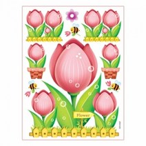 펀 유니테크 튤립 FDT-81007 학습스티커 유치원 장식 놀이 꾸미, 고맙습니다, 고맙습니다