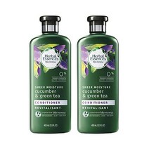 Herbal Essences 볼륨 샴푸 및 컨디셔너 키트 천연 원료 성분 가는 모발용 색상 안전 BioRenew 오이 녹차 399 2ml(14 5온스) 미국직송 292365, Cucumber Conditioner