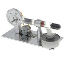 스털링엔진 모터 스털링 엔진 (플라이휠 컬러풀 LED) 열 에너지를 전기 변환, 한개옵션0