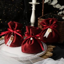 한국전통선물 찹쌀떡 포장 레드 15X14cm 가방 복주머니 보자기 파우치 백 더스트 단상자 색동 기념, 본상품선택