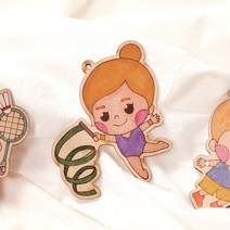 스포츠 나무팬던트 만들기세트 그림그리기 색칠공부, 리듬체조