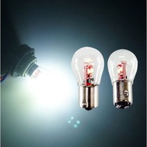 삼항LED 자동차량 양면6발 LED전구 램프 깜빡이등 브레이크등 미등, 12V용 더블타입 화이트LED, 1개