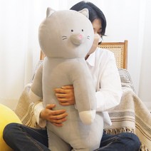 하라홈 멍냥 고양이 바디쿠션 필로우 인형 꿀잠선물 인싸템 동물친구들, 단품
