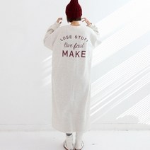 애플망고샵 기모 겨울 여성 빅사이즈 메이크 롱원피스 따뜻한 오버핏 롱박스티