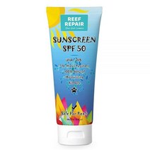 Reef Safe 자외선 차단 SPF 50 올 내추럴 방수 보습 생분해성 광범위 UVA/UVB 해양 친화적 미네랄 선블록 리페어 4 fl.Oz, 1개