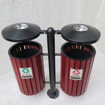 스텐쓰레기통 야외 공원 정원 스탠드 재활용 쓰레기통 나무 큰 주차 가능 핫, 1.PICTURES