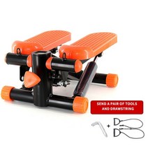 무동력트레드밀 가정용 커브 수동런닝머신 자전거 접이식 페달 스테퍼 피트니스 머신 슬리밍, 오렌지와 블랙
