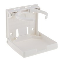5 조각 70mm ~ 90mm 직경 조정 가능한 접이식 음료 컵 홀더-보트 / 해양 / 캐러밴 / 4x4 / RV-흰색, 화이트, 설명, 플라스틱