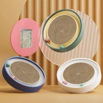 펫츠러브 캣그립 미니볼 고양이 골판지 스크래쳐 원형, 화이트