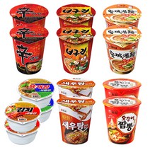 [블루존] 농심 소컵라면 7종 14개입 (신라면2 육개장사발면2 김치사발면2 새우탕2 너구리2 오징어짬뽕2 안성탕면2), 1세트