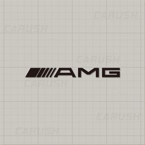 AMG 로고 데칼 엠블럼 차량 오토바이 스티커, 10 AMG, 대형, 레드
