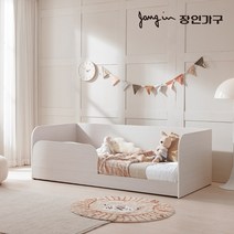 [2만원 즉시할인]장인가구 뉴피터 저상형 데이베드 침대 일반형 S +낮은포켓+가드, 애쉬 화이트