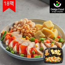 [더맛난식탁] [디자인푸드]맛남주의 맛난식탁도시락 닭가슴살슬라이스&고구마큐브 6팩/12팩/18팩/24팩 냉동도시락, 18팩
