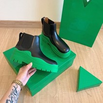 레인부츠 반부츠 앵글 패션 장화 빅 사이즈 오렌지 여성 부츠 두꺼운 밑창 겨울 첼시