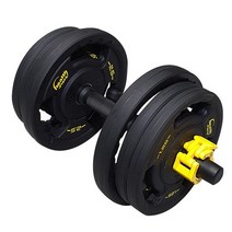 TPU 디럭스 블랙 경량 조절덤벨 조립아령12kg 세트 무게조절 조립식아령, 화이트, 1개