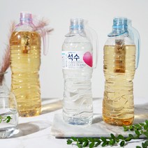 오늘새로 생수병 페트병 손잡이 1리터 2리터 물병, 핑크, 1개