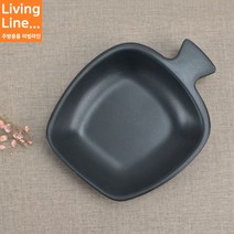 Kitchen 멜라민 퓨전 손잡이 앞접시 17.5cm x 14cm 블랙 횟집 일식 한정식 소 접시, ♥한손잡이사각찬기 퓨전토기 DS-6948♥, 1개