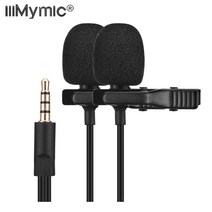 핀 방송용 휴대용 SNS 마이크 iiimymic 듀얼 헤드 라발리에 라펠 클립 ios android 스마트폰 휴대 전화 휴대 노트북, 협력사