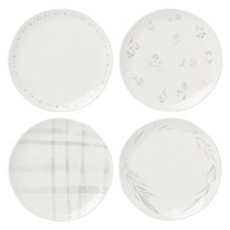 Lenox Oyster Bay 12피스 식기 세트 15.20 화이트, Accent Plates, Set of 4