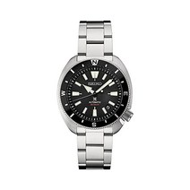 SEIKO 남성용 블랙 다이얼 실버 밴드 스테인리스 스틸 오토매틱 시계 - SRPH17
