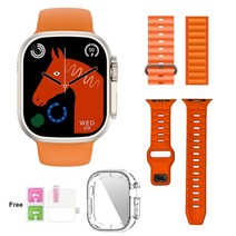스마트워치 Kospet iwo pro w68 울트라 남성 시리즈 8 49mm nfc sos 2 인치 450mah 블루투스 통화 90mhz 위치 공유 smartwatch, 3 스트랩