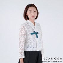 [8117] 레이스 꽃 저고리 생활한복 / 한복 티셔츠 여름 개량한복 여자 여성 보살님 절복 법복 사찰복 템플스테이 지장사