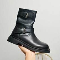 벨트워커힐 양멱 같은스타일 송아지가죽 워커부츠 라이더 겹 벨트퍼 숏부츠 여자 1839350118