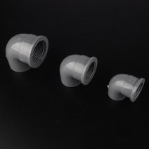 PVC 부속 파이프 도 팔꿈치 커넥터 암나사 조인트 홈 정원 물 피팅, 1l2인치-20mm, 회색