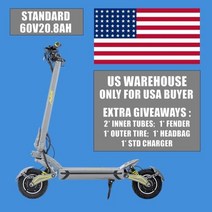 MUKUTA10 빅 10 인치 모든 지형 전기 스쿠터 업그레이드 제로 10X vsett10 듀얼트론 더블 드라이브 성인용 듀얼 모터, STD US WAREHOUSE