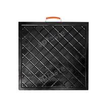 유압안전발판 받침대 크레인 덤프트럭 소형 발판 미끄럼방지, 400x400x40mm5톤이하공중사다리용