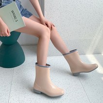 부드러운 일장화 방수부츠 설거지장화 미들 레인부츠 #999EA