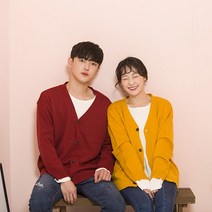 더블맨즈 국내생산 다양한색상 커플 시밀러룩 루즈핏 니트가디건