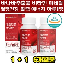 부모님 60대 식후혈당상승억제 기능성 바나바잎추출물정 코로솔산 혈당조절 블러드슈가 당뇨 관리 건강식품 6개월분 바나나잎 여주 뽕나무잎 비타민B군 당조절