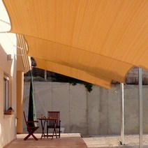 아이스타스 썬쉐이드 타프 PU 생활방수 사각형 5x5m, 크림 cream