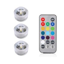 방수 조명 배터리 구동 RGB 잠수정 LED 조명 IP68 방수 수중 야간 램프 어항 연못 웨딩 파티