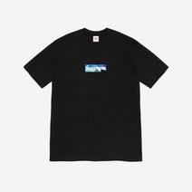 슈프림 x 에밀리오 푸치 박스로고 티셔츠 블랙 블루 - Supreme x Emilio Pucci Box Logo T-Shirt Black Blue - l l