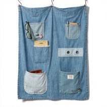 BASSHU 바슈 월 포켓 (Indigo Blue) 다용도 벽걸이 수납 포켓 주머니 월행잉 정리함, Denim Blue