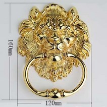 160mm 빈티지 스타일 더 큰 lionhead 나무 문 두드리는 사람 실버 청동 lionhead 소파 나무 의자 당겨 황금 드롭 링 핸들 당겨