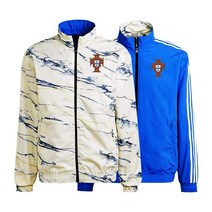 포르투칼 화이트블루 양면자켓 바람막이 축구웜업자켓 R734