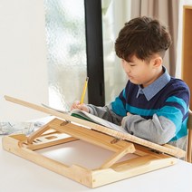 곧은나무 5단 명품 각도조절 독서대 600 소나무 원목 필기 큰독서대 휴대간편