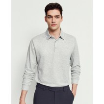 22SS [populet]그레이 로고자수 긴팔카라티셔츠 WMTS2A103G2