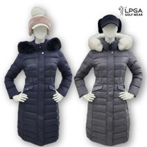 LPGA 골프 웨어 여성 겨울 방풍 발열 구스 다운 롱 패딩 점퍼 L194DW713P