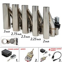 304 스테인레스 스틸 Y 파이프 싱글 밸브 전기 배기 차단 온오프 밸브 컨트롤러 포함, 2.25inch TYPE2