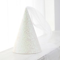 레이스 베일 꼬깔모자(공주꼬깔), 화이트