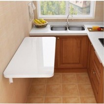 53182 주방 접이식 보조 테이블 식탁 주방 선반 흰색50*30, 흰색60*40