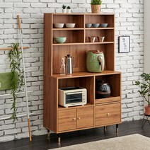 엣지퍼니처 쿠키 와이드 렌지대 상부장 세트 주방 수납장, 오크