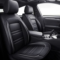 아리아스토어 모던 자동차 시트커버 풀세트 5P 인조가죽 사계절 시트, 블랙