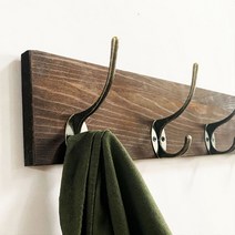 하모니 엔틱 원목 후크 벽걸이옷걸이 벽옷걸이 소나무, 1개, 6구