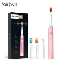 전동 음파칫솔 성 모드 스마트 타이머 충전식 슈퍼 화이트닝 헤드, fw-et507핑크